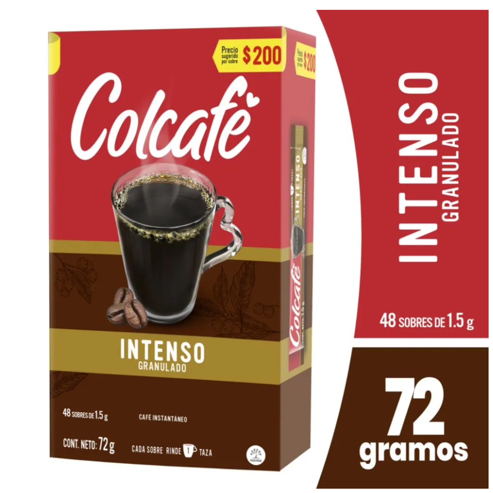 Cafe Colcafé Granulado 1.5Gr x 48 Unidades | SuperBooM